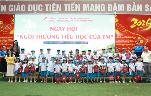 Chào đón các bé lớp Lá tham quan Trường TH, THCS và THPT Ngô Thời Nhiệm