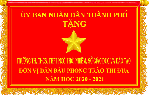 Đơn vị dẫn đầu phong trào thi đua năm học 2020 - 2021