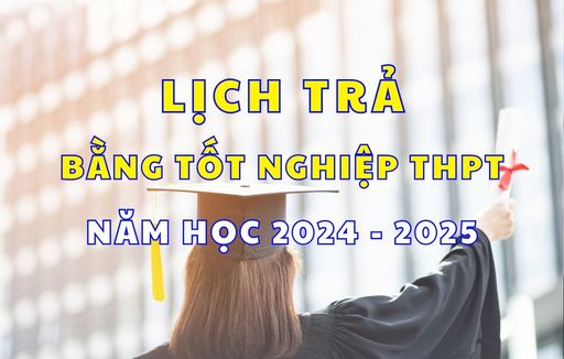 Lịch trả bằng tốt nghiệp THPT - Năm học 2024 - 2025