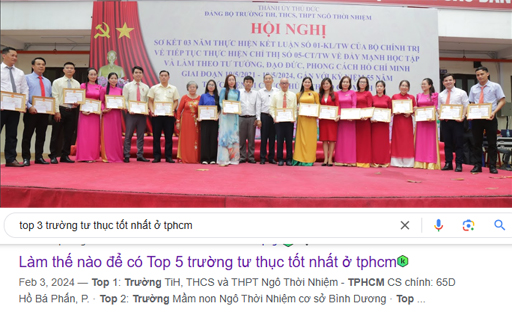 Tạo nên top 3 tuyển sinh nội trú nhờ hệ thống trường tư thục tốt nhất ở TPHCM