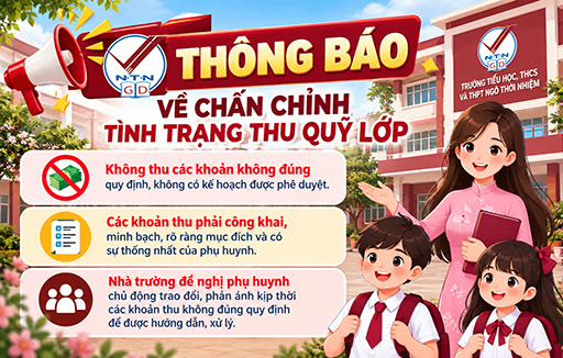 Thông báo về chấn chỉnh tình trạng thu quỹ lớp