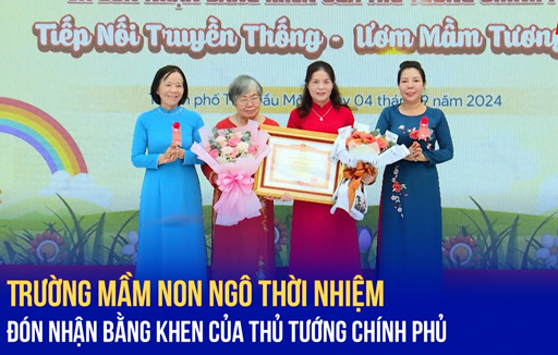 Trường mầm non Ngô Thời Nhiệm đón nhận Bằng khen của Thủ tướng Chính phủ