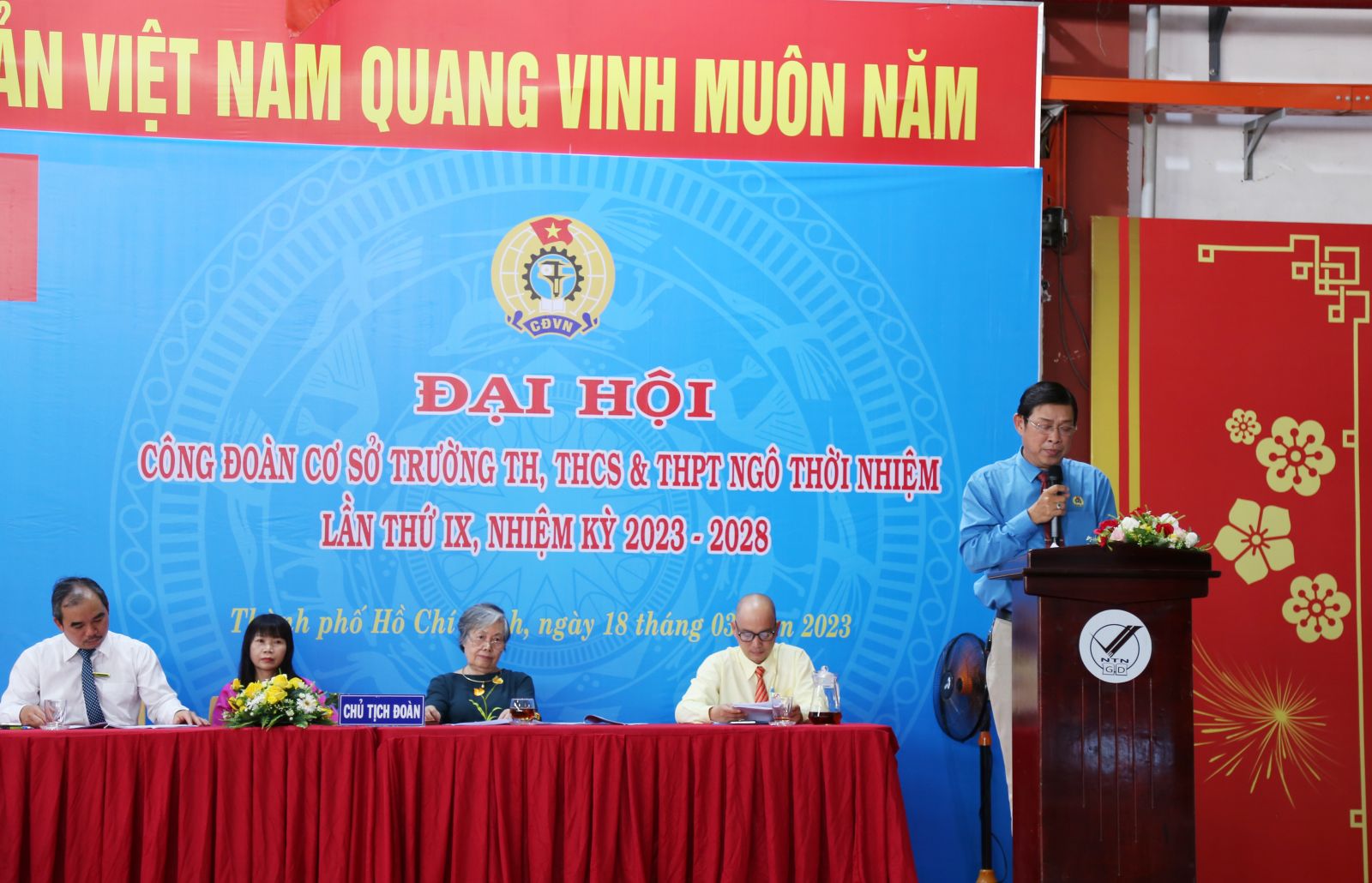 Đồng chí Phan Anh Minh-Ủy viên Thường vụ Công đoàn ngành Giáo dục thành phố Hồ Chí Minh