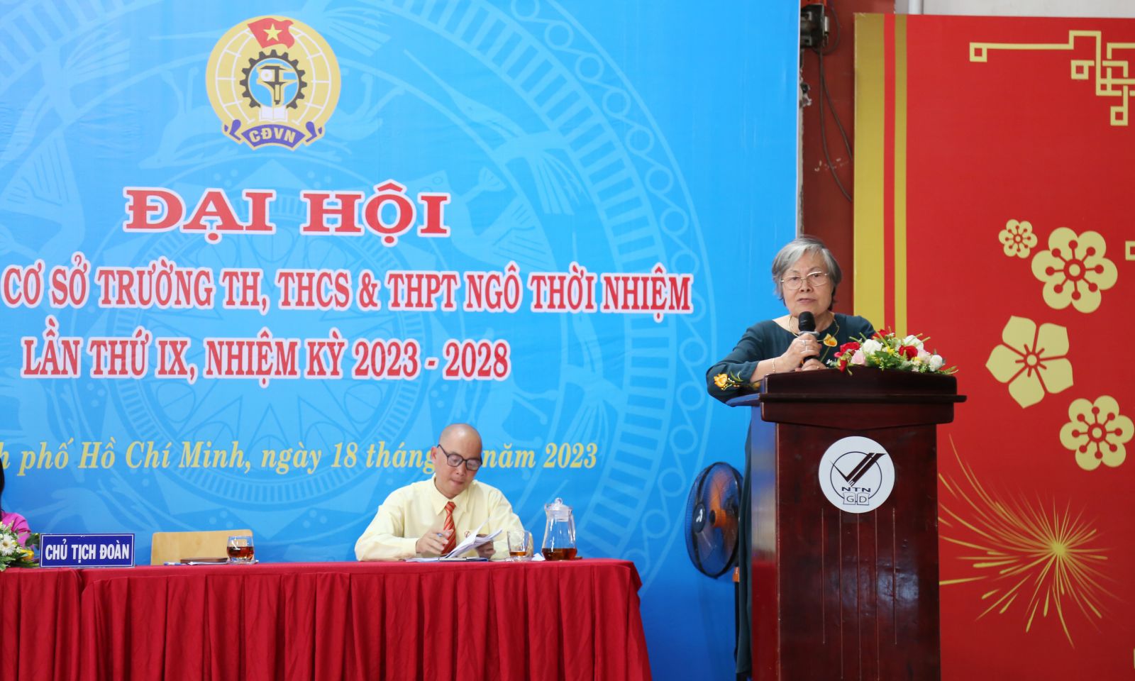 Đồng chí Phạm Thị Thúy Vĩnh- Đảng ủy viên, sáng lập hệ thống Trường TiH, THCS và THPT Ngô Thời Nhiệm