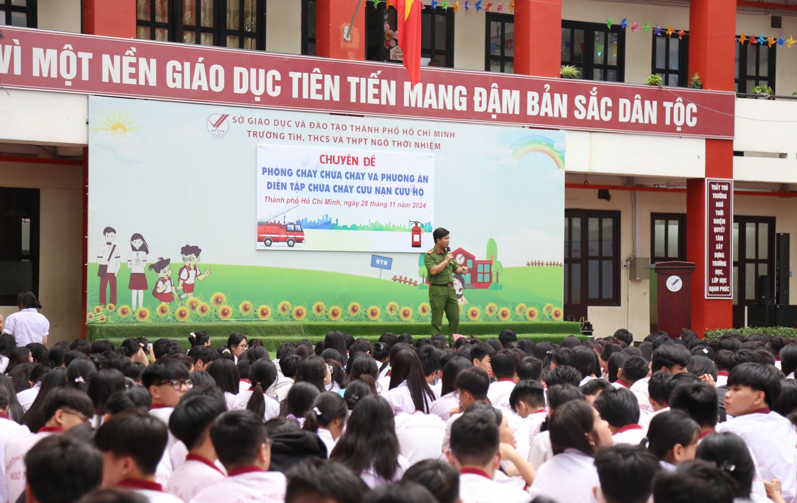 Thượng úy Nguyễn An Ninh tuyên truyền, phổ biến kiến thức về PCCC